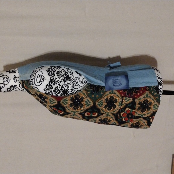 VTG Cambridge Dry Goods Denim Floral Vest Sz 8 Boho Country Western NWT 90's - Picture 2 of 11